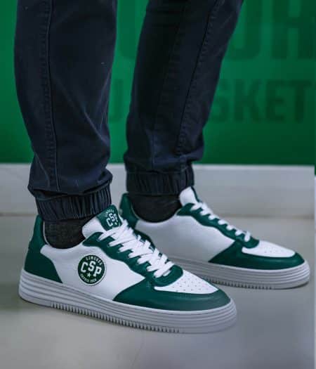 Basket Collab CSP version Vert Blanc Made in France