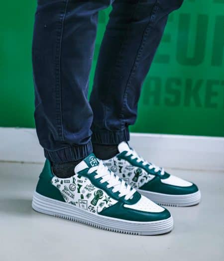 Basket Collab CSP version Vert Motif Vert Made in France