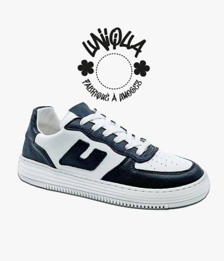 Basket Verdurier blanc et noir Made in France