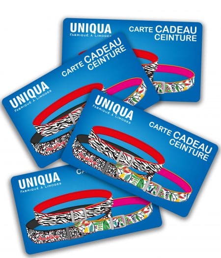 Carte Cadeau Ceintures personnalisables UNIQUA Limoges