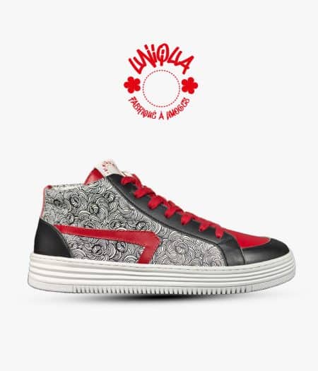 Basket Bellegarde Rosita Noir Rouge