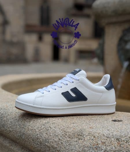 Basket ETIENNE Veau Blanc / Marine