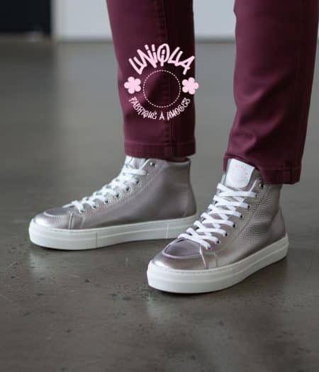 Basket Marceau Made in France Métallisé Grainé Glycine