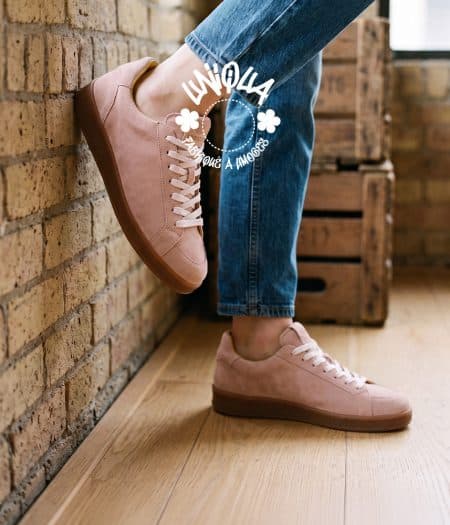 basket femme velours rose