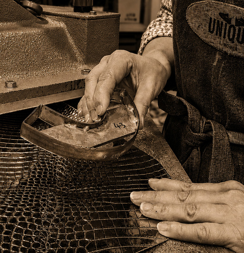 Atelier français de fabrication de baskets