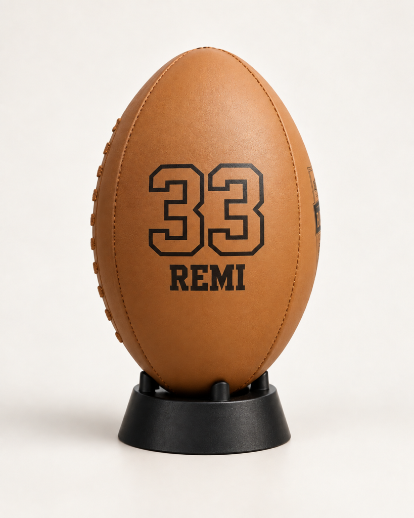 Ballon de rugby avec choix du Nom et du numéro