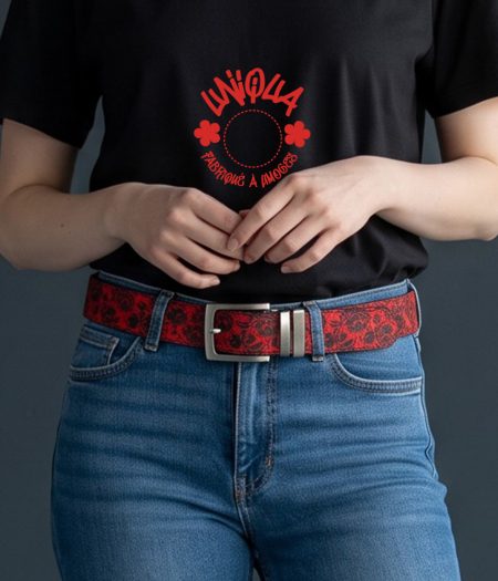 ceinture velours rouge